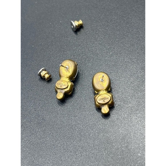 Sorrelli Signed White Opal Crystal Rhinestone drop earrings - Picture 3 of 10